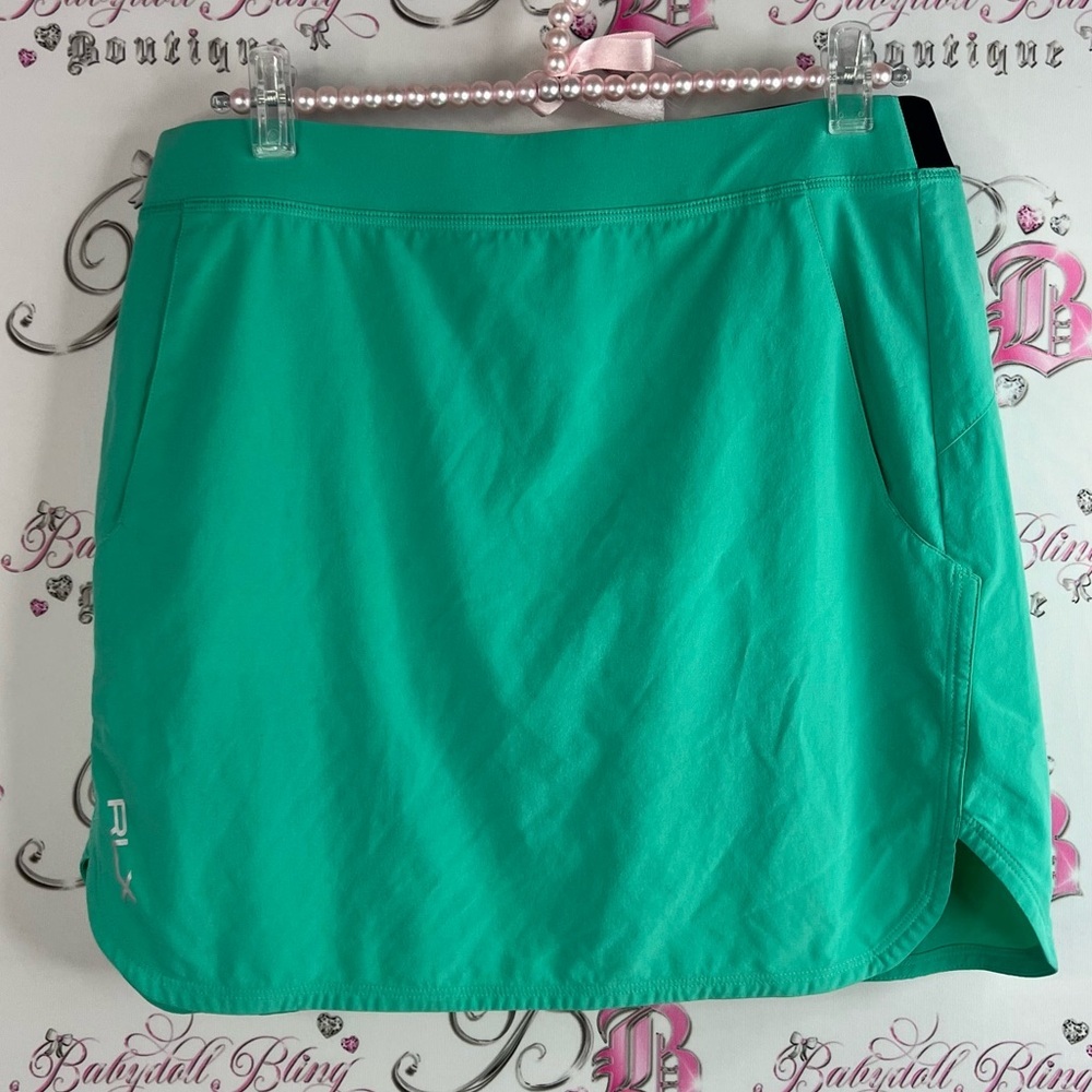RLX Ralph Lauren skirt skort green preppy Dark Blue and Aqua Sportswear